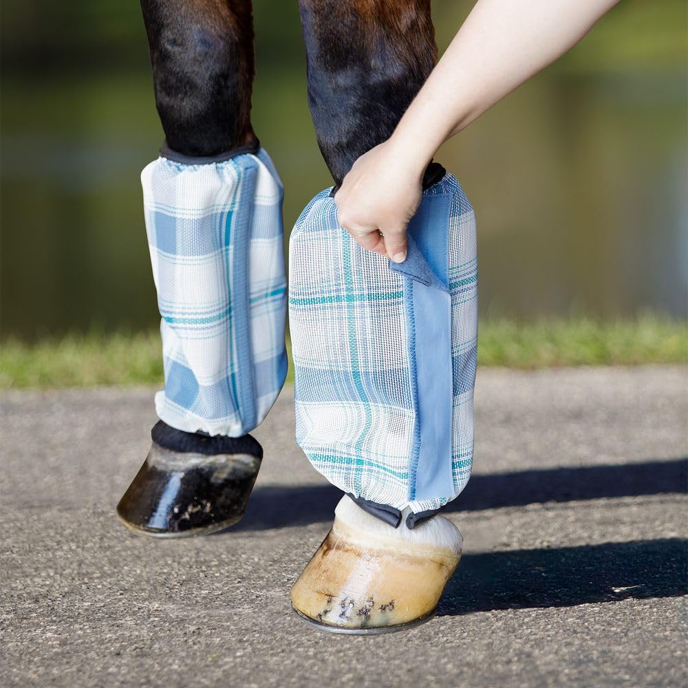 Schneiders Dura-Mesh Plaid Non-Fitted Horse Fly Boots | 1000D Heavy Poly/Vinyl | 65% UV Protection | Maximum Durability & Breath